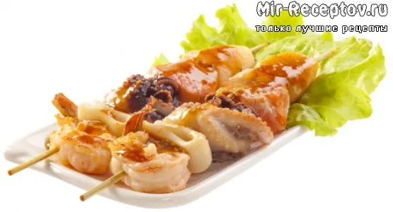 Шашлык из морепродуктов