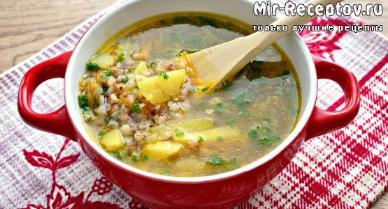 Гречневый суп с курицей