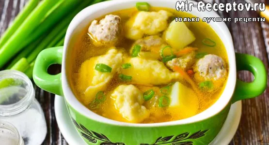 Суп картофельный с клецками