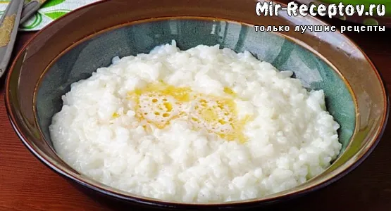 Рисовая каша на молоке в мультиварке