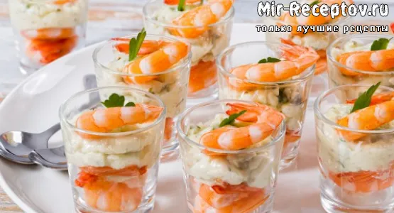 Салат коктейль с креветками
