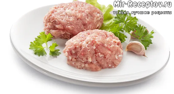 Котлеты из свинины сырые