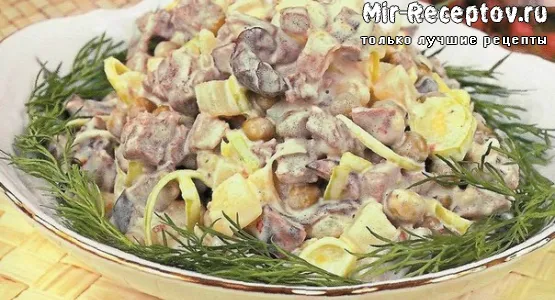 Салат из грибов и картофеля