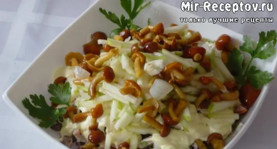 Салат   из   грибов   с  луком