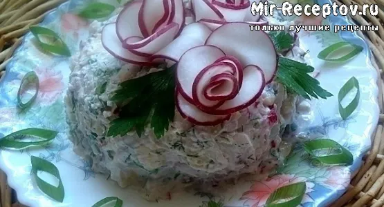 Салат   из   творога   с   редисом