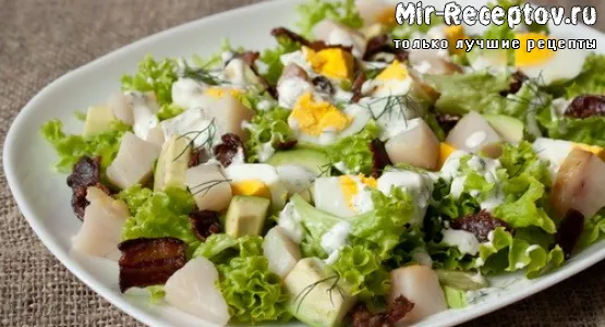 Салат  из  картофеля  с  рыбой