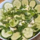 Салат из огурцов со сметаной